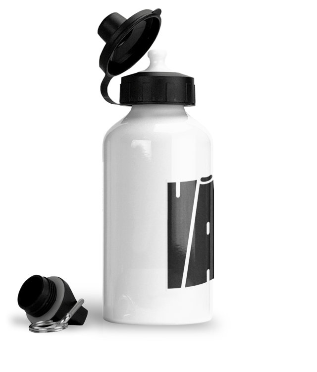 Văile logo black Bidon Sport Din Aluminiu Cu Carabina