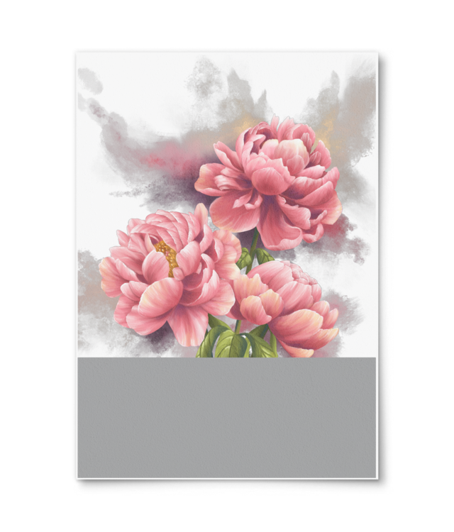 Pink Peonies A4 transparent. Photo Matt Fibre 200 | A4 Portrait