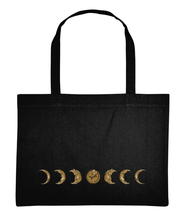 Cat moon phase orizontal Shopping Bag