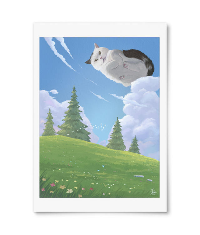 Floating cat Giclée Fine Art - Portrait | William Turner