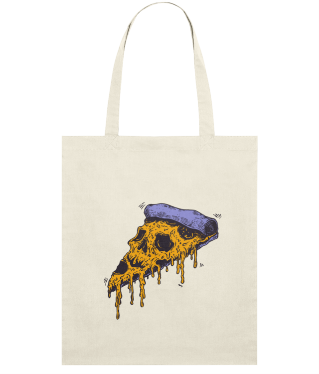 Pizza Face Color Light Tote Bag