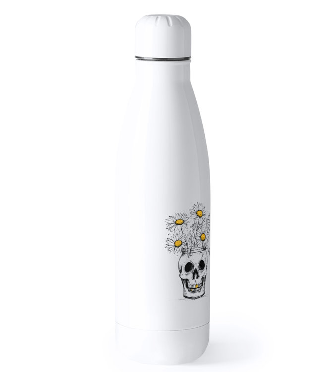 Skull & Flowers Bidon Termic din Oțel Inoxidabil