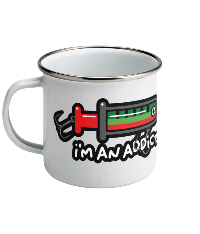 I'm an addict logo Zdecal by asava 30cm height tricouri Cana Emailata