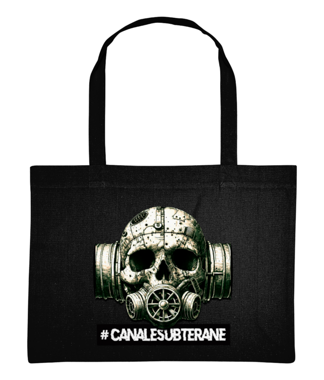 SKULL WITH PIPE IN MOUTH Shopping Bag