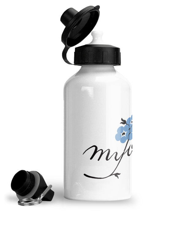 Nu mă uita Myosotis curat Bidon Sport Din Aluminiu Cu Carabina