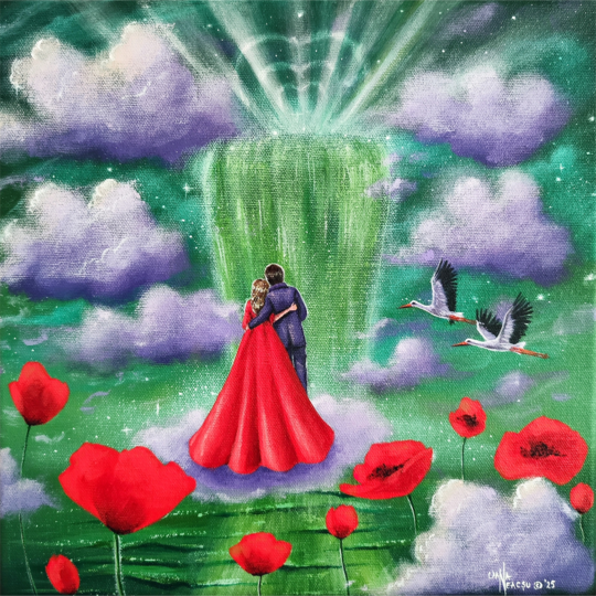 Tricou print de arta, "Esente divine", Oana Neacsu Art