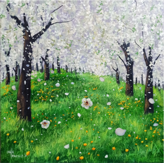 Tote bag Shopping bag cu print de arta "Parfum proaspat", Oana Neacsu Art