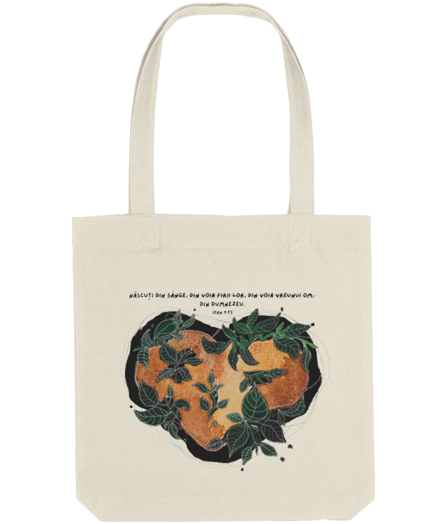 Născut din nou + Verset Tote Bag