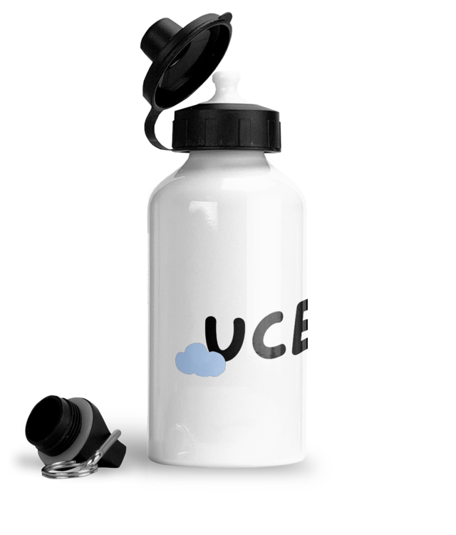 ucenic. black Bidon Sport Din Aluminiu Cu Carabina