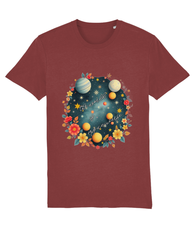 Tricou Unisex din bumbac organic / The World is My Universe / Crafter