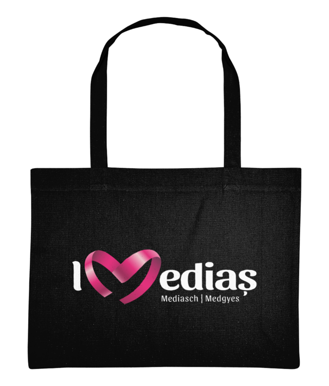 Cu logo I Love Mediaș alb Shopping Bag