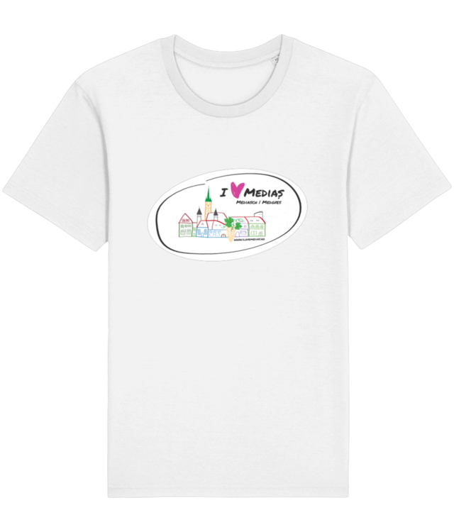 Tricou unisex tubular din bumbac organic Rocker - I Love Mediaș by the kids