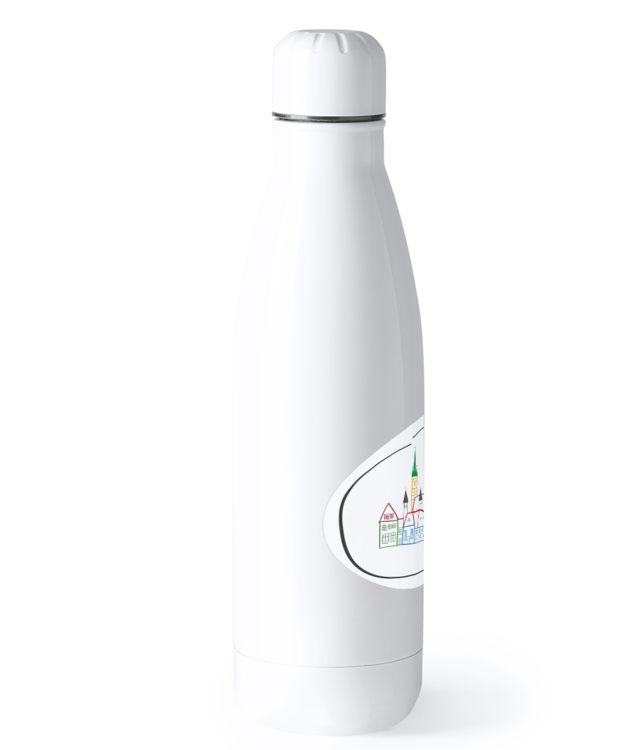 Termos din oțel inoxidabil - I Love Mediaș by the kids, logo original