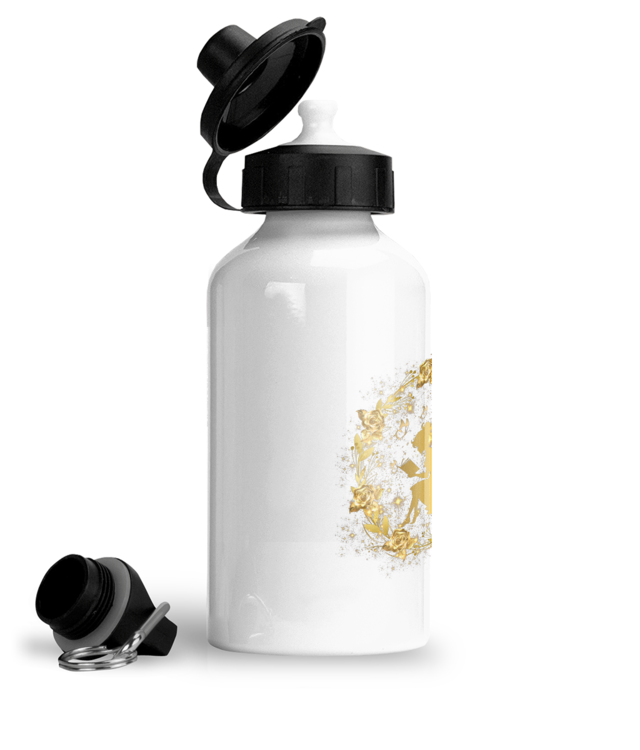 The Bookish Fairy | Design Digital Bidon Sport Din Aluminiu Cu Carabina