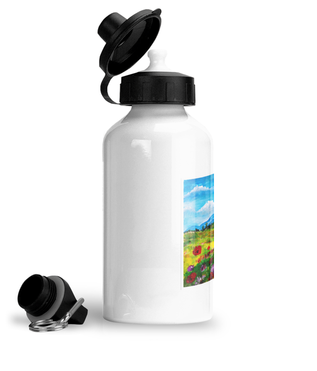 Azure Horizons | Original Art Bidon Sport Din Aluminiu Cu Carabina