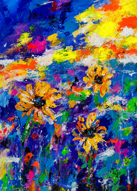 Greeting the Solar Eclipse | Original Painting