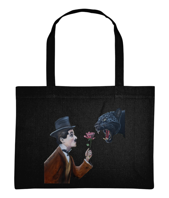 Contrast of the hearts  Shopping Bag