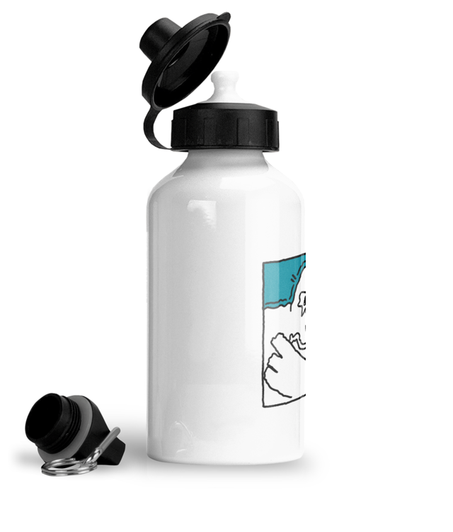 Happy vibe color Bidon Sport Din Aluminiu Cu Carabina