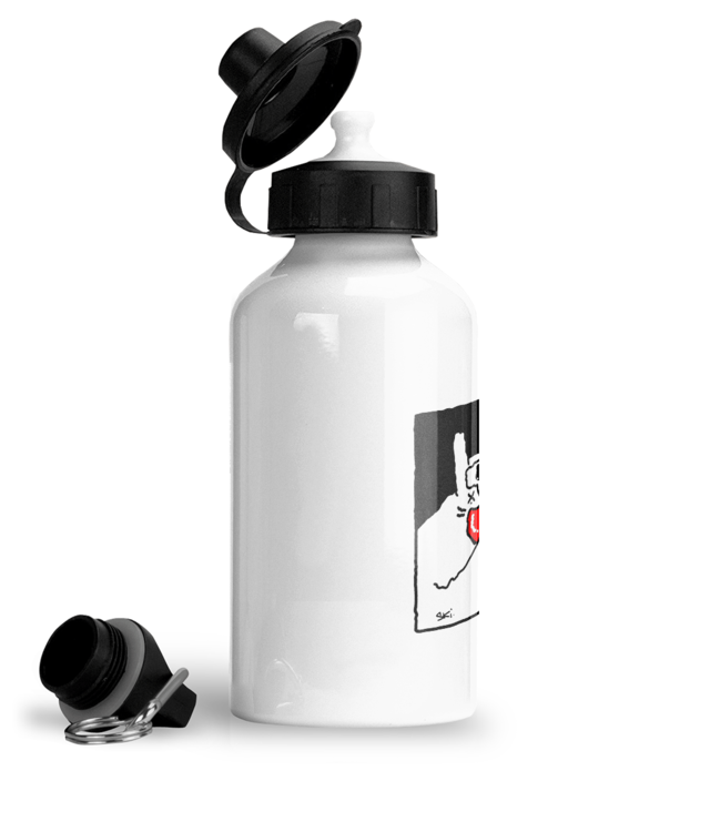 LOVE is the answer Bidon Sport Din Aluminiu Cu Carabina