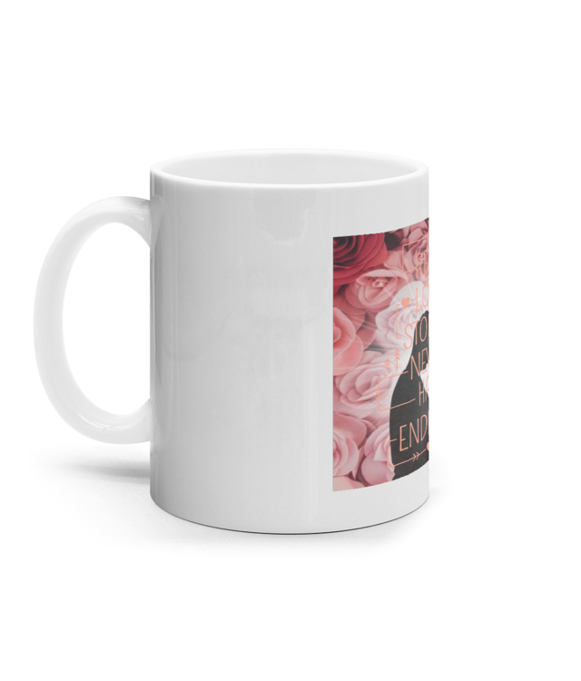 Cană StoriesNever Cana Ceramica Alba