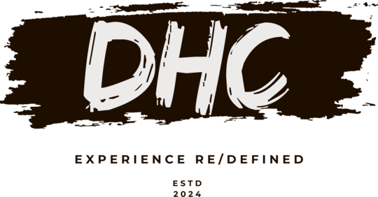 Black White Modern Grunge Typographic Brand Logo
