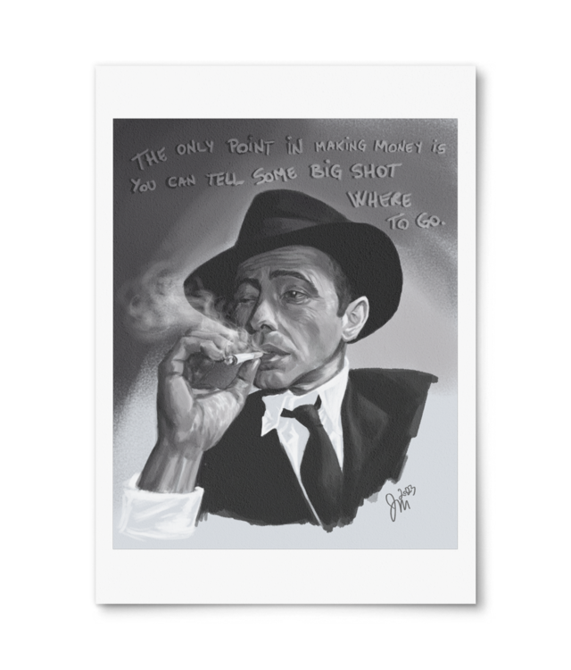 Humphrey Bogart illustration Photo Matt Fibre 200 | A4 Portrait