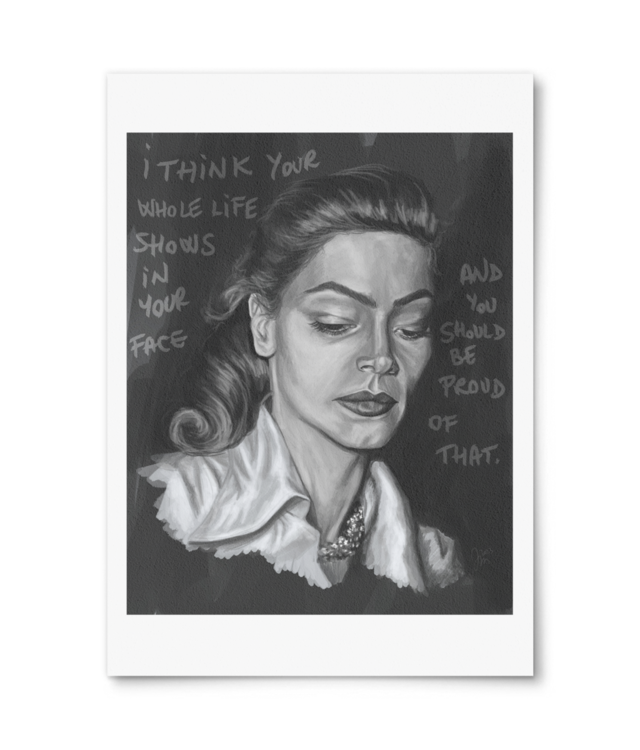 Lauren Bacall illustration Photo Matt Fibre 200 | A4 Portrait