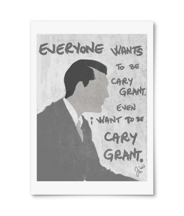Cary Grant silhouette Photo Matt Fibre 200 | A4 Portrait
