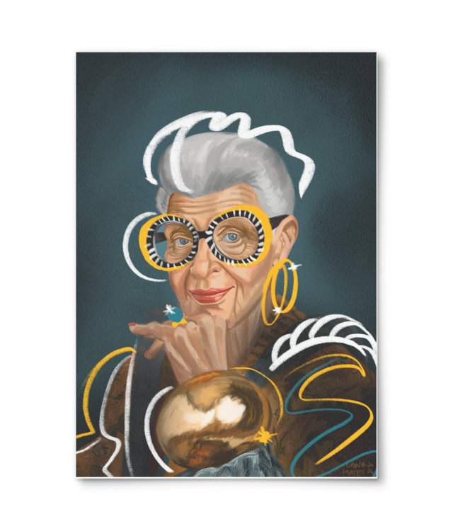 Iris Apfel scribbles Photo Matt Fibre 200 | A4 Portrait