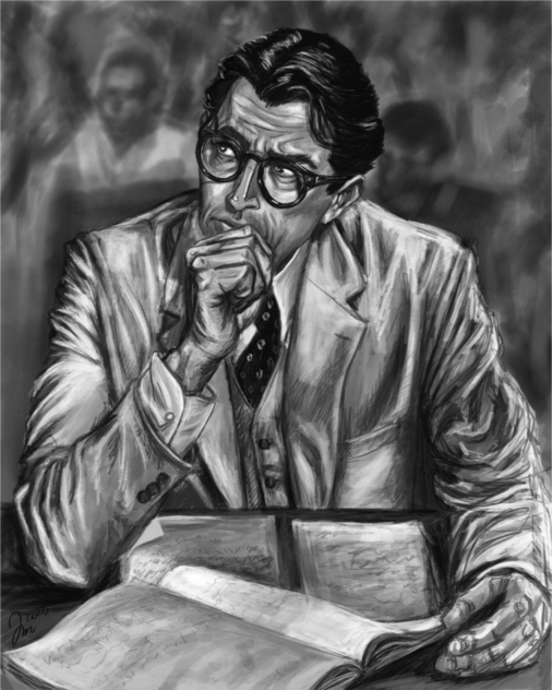 Gregory Peck illustration