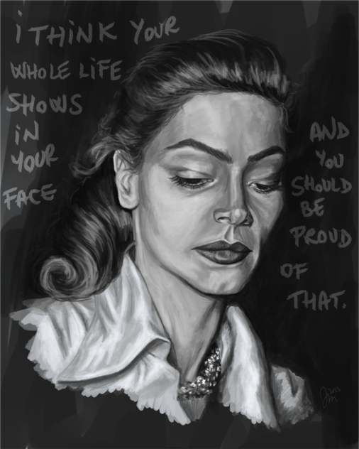 Lauren Bacall illustration