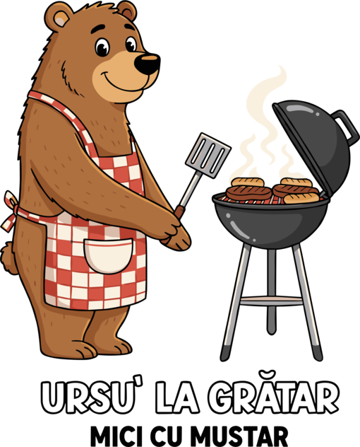Ursul La Gratar Mici Cu Mustar Tricou