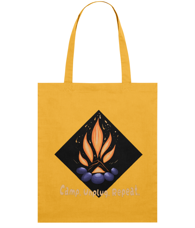 Camp.Unplug.Repeat. Light Tote Bag