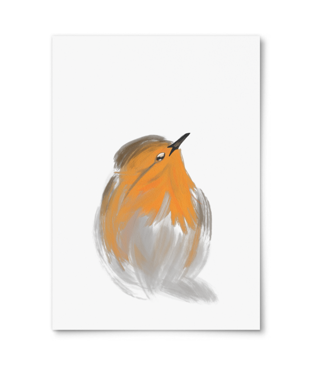 Winter bird Photo Matt Fibre 200 | A4 Portrait