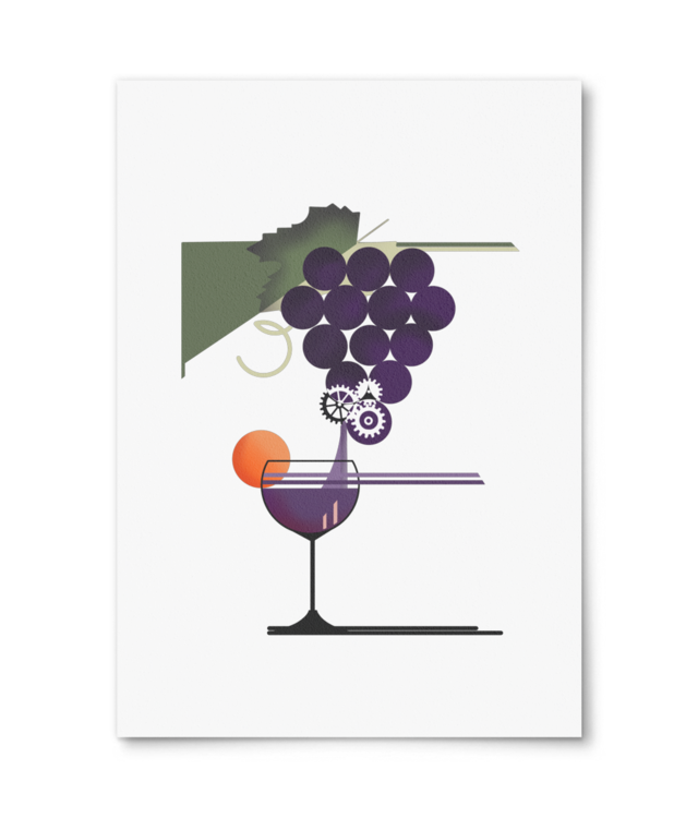 Wine making illustration Photo Matt Fibre 200 | A4 Portrait