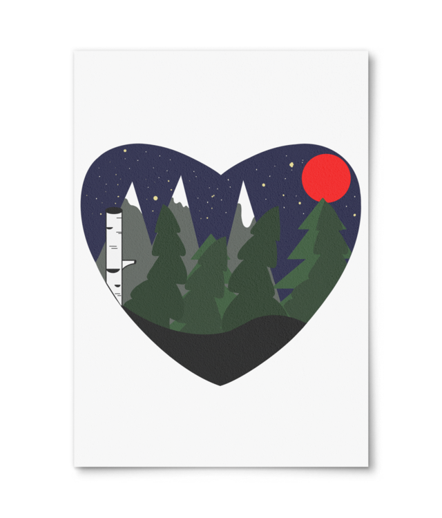 What I LOVE - clear sky and big moon Photo Matt Fibre 200 | A4 Portrait