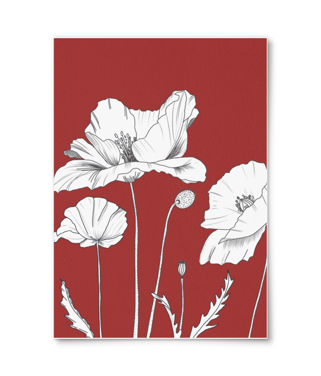 flori de Mac roșu William Turner | A4 Portrait