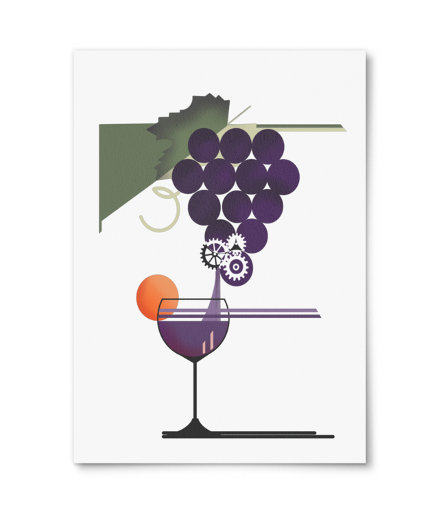 Wine making illustration William Turner | A4 Portrait