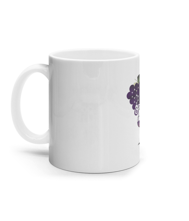 Magia strugurilor Cana Ceramica Alba