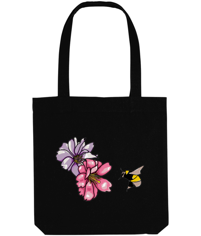 Flowers and bees Tote Bag