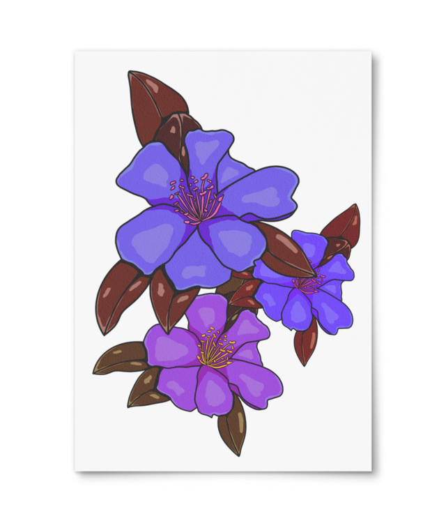 Purple flowers  Giclée Fine Art - Portrait | William Turner