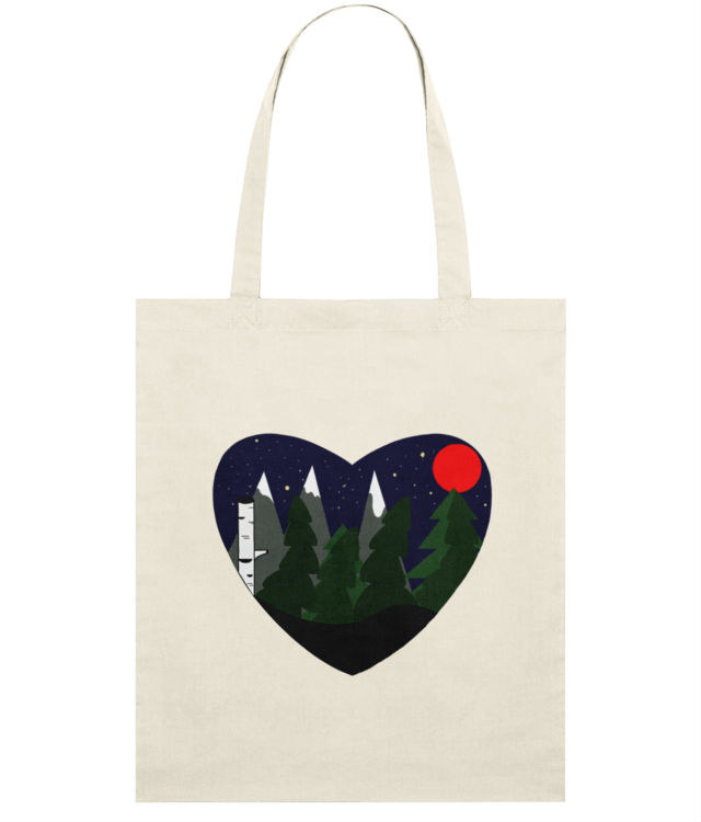 What I LOVE - clear sky and big moon Light Tote Bag