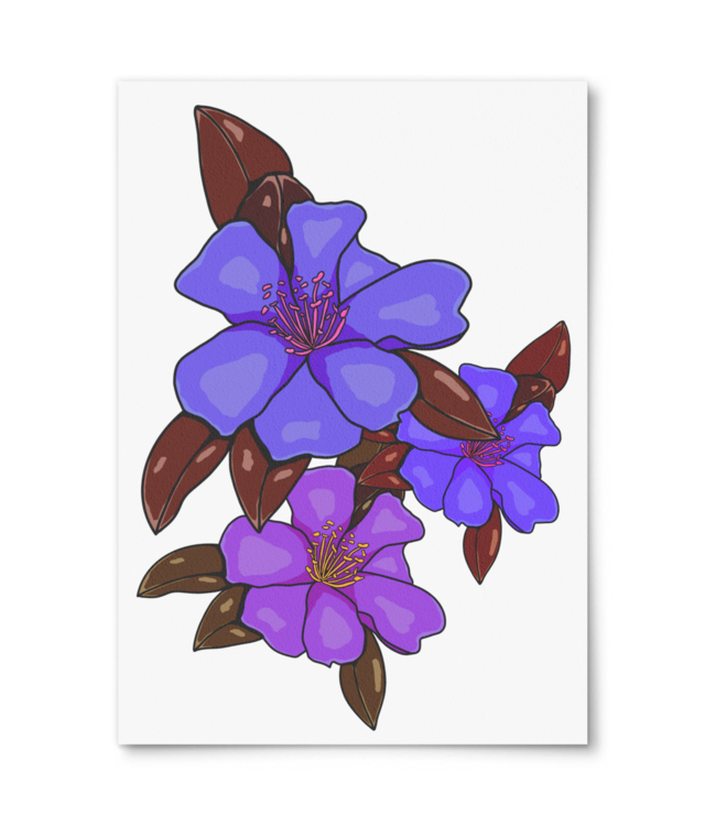 Purple flowers  Poster Premium - Portrait | Photo Matt Fibre 200
