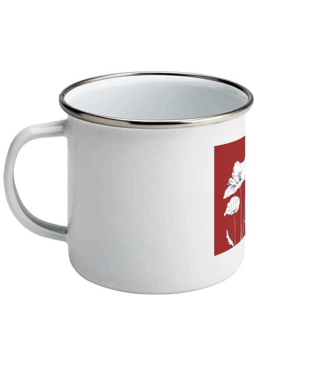 flori de Mac roșu Cana Emailata