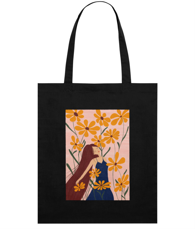 Woman Among Flowers Light Tote Bag
