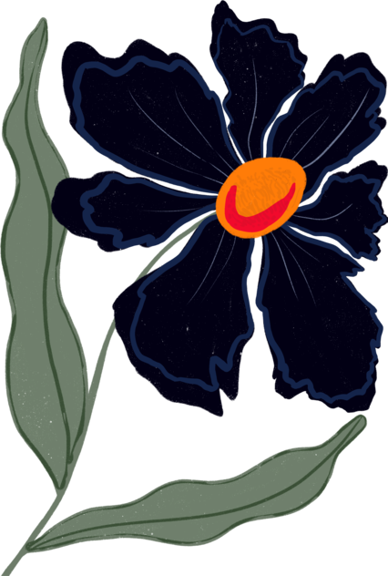 Minimal flower illustration