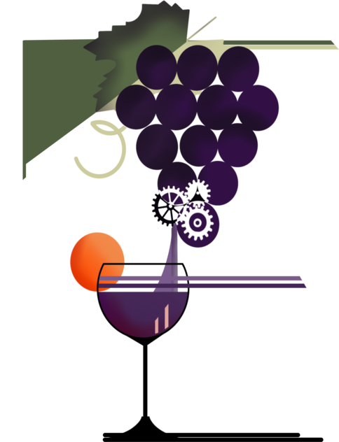 Wine making illustration