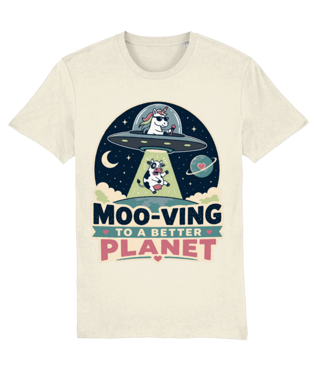 Moo-Ving To A Better Planet Funny Unicorn UFO Cow Alien Humor Creator 2.0