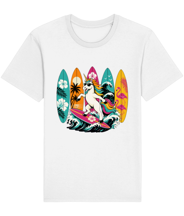 Unicorn Surfing Surfer Summer Vibes Rocker