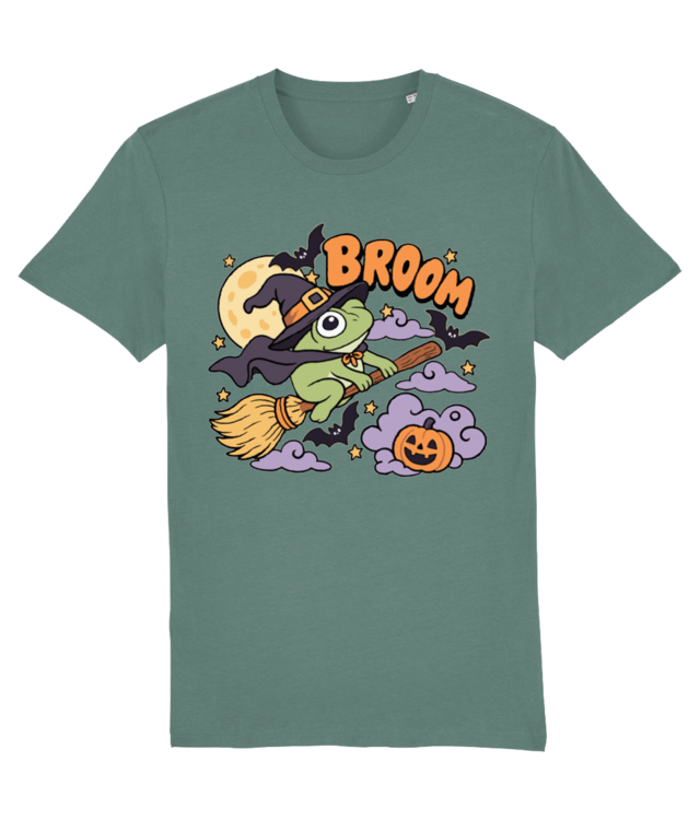Funny Halloween Frog Witch Broomstick Pumpkin Bat Cute Broom Creator 2.0